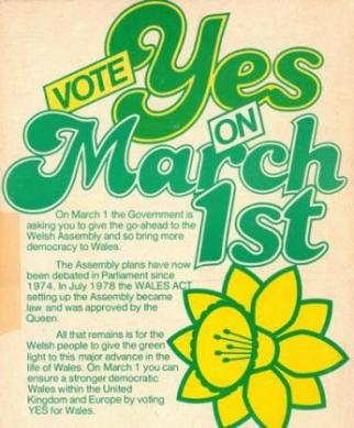 Vote Yes on March 1st. Cardiff : Wales for the Assembly Campaign, [1979].