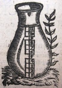 Detail of urine flask in The Urinal of Physick