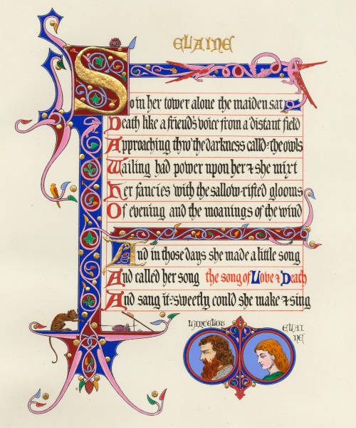 Alfred Lord Tennyson, Selections from Tennyson's Idylls of the King, [illuminated by Sir Richard R. Holmes?].