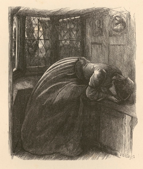 Alfred Lord Tennyson, ‘Mariana’, in Poems, illustrated by J. E. Millais.