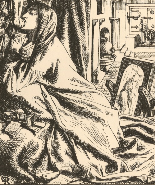 Alfred Lord Tennyson, ‘Mariana in the South’ in Poems, illustrated by D. G. Rossetti.
