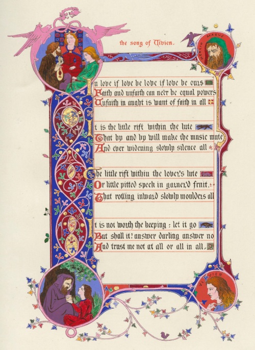 Alfred Lord Tennyson, Selections from Tennyson's Idylls of the King, [illuminated by Sir Richard R. Holmes?]