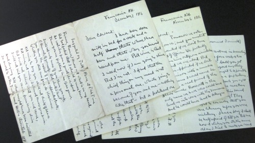 Letters to Edward from Robert Frost.