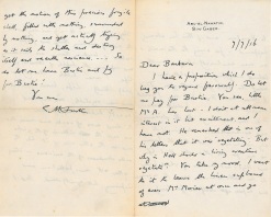 Letter from E. M. Forster to Barbara Collingwood, 9 September 1916.