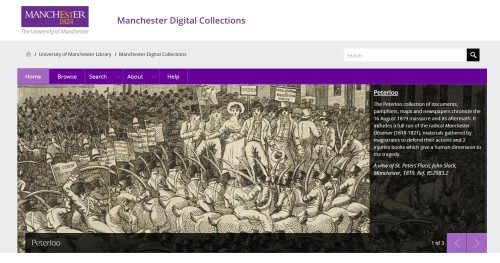 Manchester Digital Collections homepage
